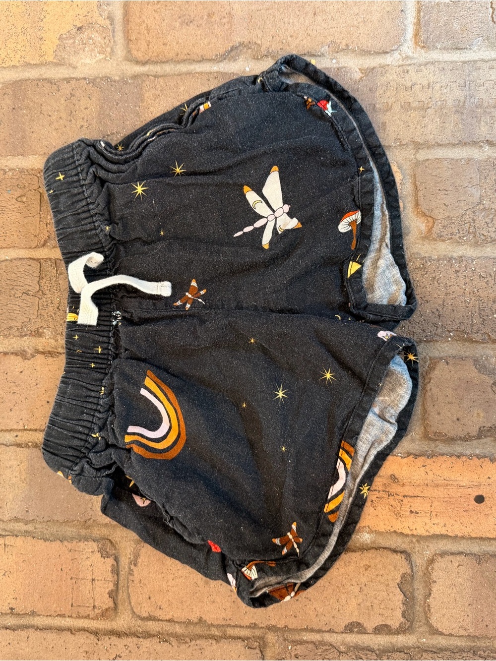 Munster Black Kids Space & Rainbow Accent Shorts